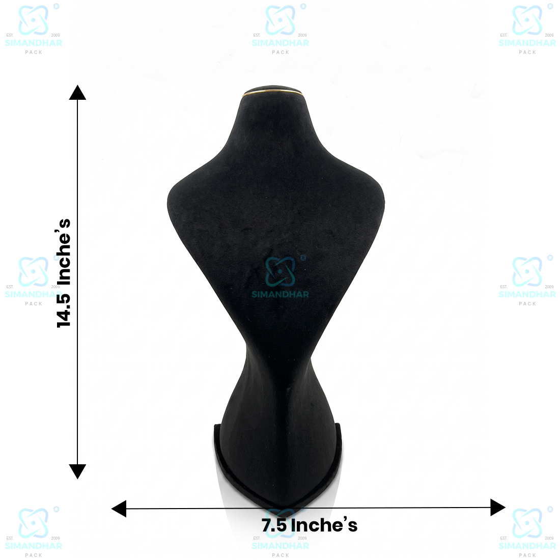 Luxury Velvet Necklace Display Dummy for Jewellery Showroom