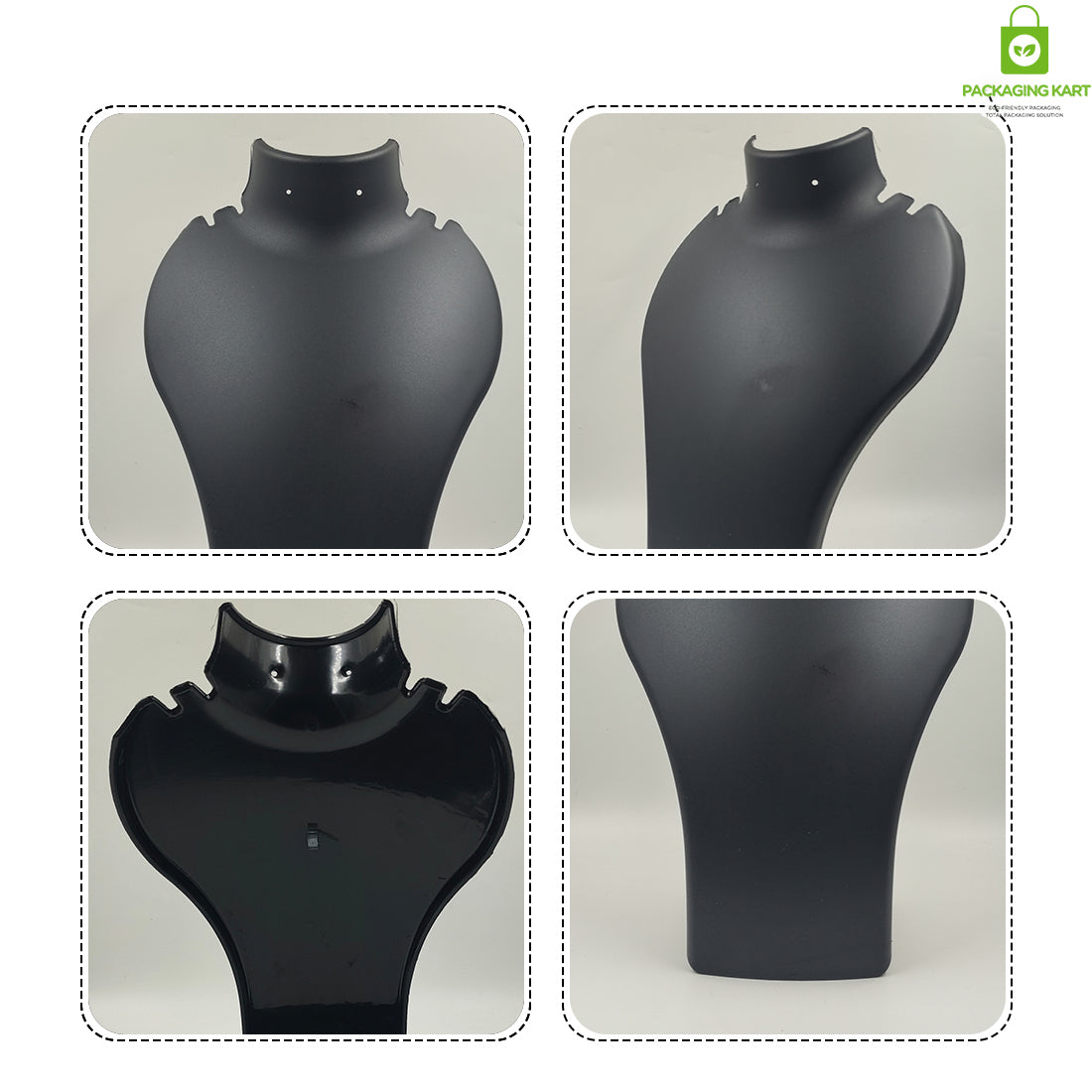 Elegant Plastic Jewellery Bust Stand for Chain & Pendant Display