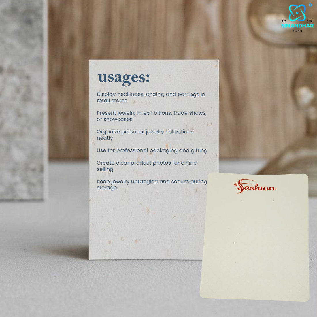 Durable Necklace Display Holder Cards for Jewelry Shops (Copy)