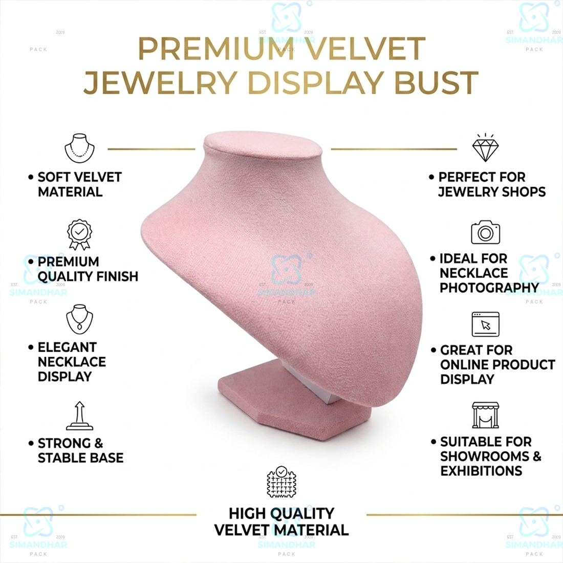 Premium Jewellery Display Statue Stand for Necklace & Pendant