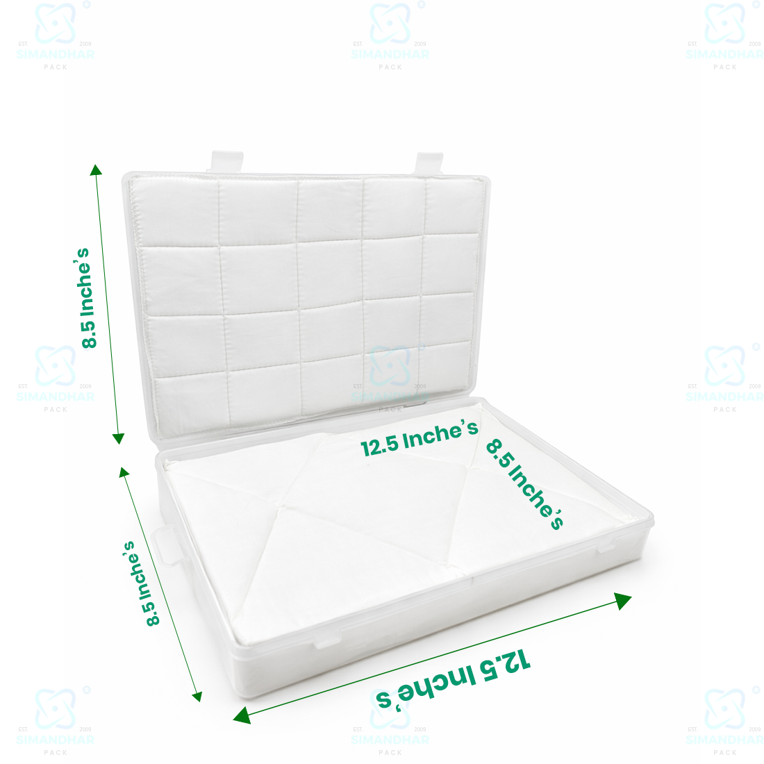 Protective Jewellery Plastic Box with White Cushion Cotton Padding for Safe Jewellery Storage