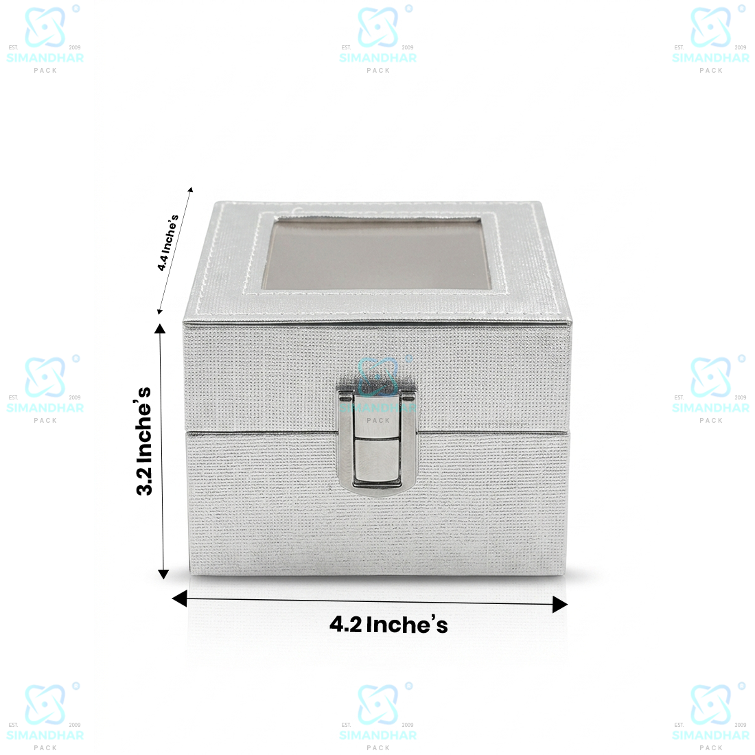 Premium Velvet Watch Storage Box with 2 Compartments – Leather Watch Display Case
