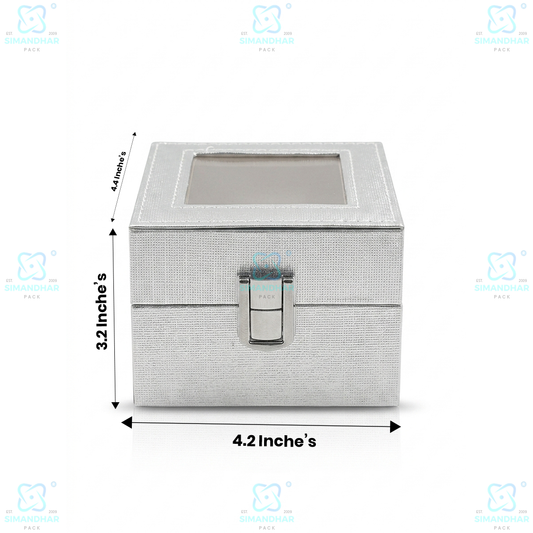 Premium Velvet Watch Storage Box with 2 Compartments – Leather Watch Display Case