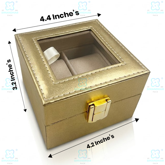 Premium Leather Velvet 2 Slots Watch Box for Men & Women – Luxury Watch Storage Case