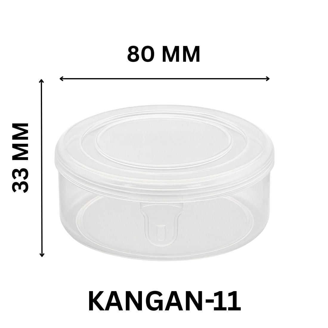Transparent Round Plastic Box for Bangles & Jewellery Storage