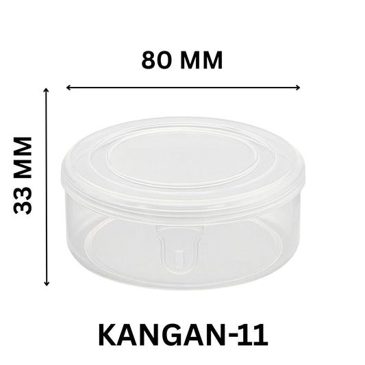 Transparent Round Plastic Box for Bangles & Jewellery Storage