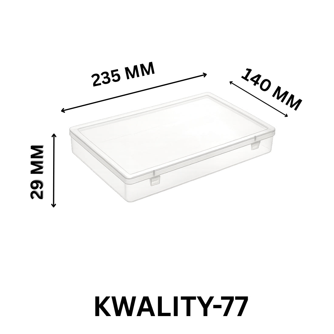 Heavy Duty Square Plastic Box for Jewellery Packaging & Safe Storage