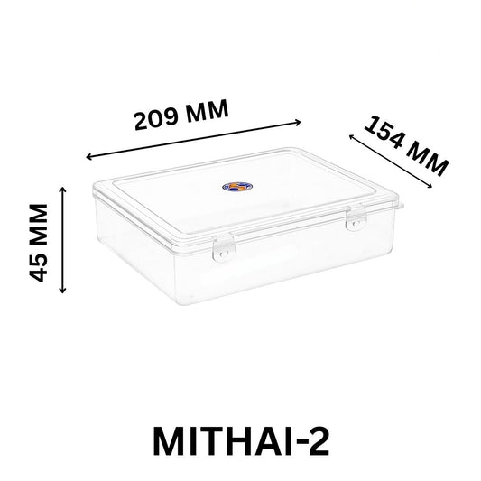 Multi-Purpose Square Plastic Box for Mithai, Chains & Earrings