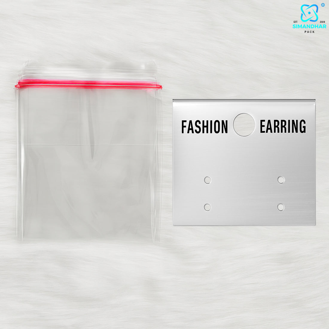 Earring Display Cards Silver Finish – Ideal for Studs, Hoops & Dangling Earrings